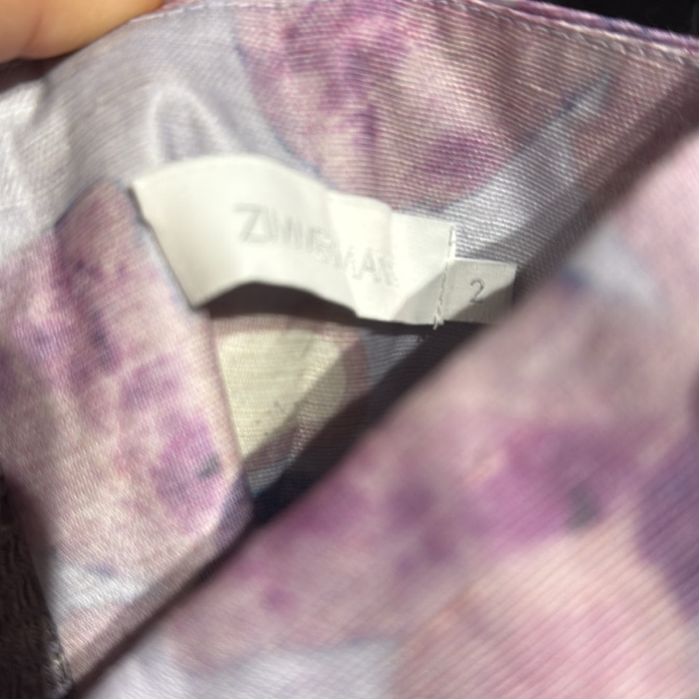Zimmermann Lavender Floral Mini Dress - Picture 5 of 8